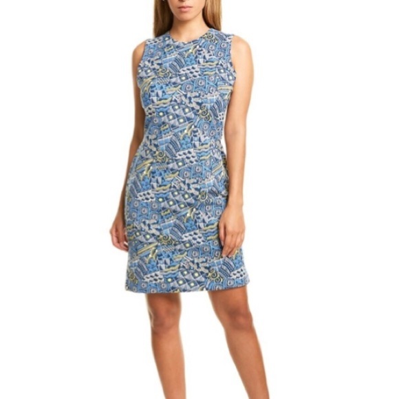 J. McLaughlin Devon Dress Sleeveless Diamond Print Size Small - Picture 4 of 10